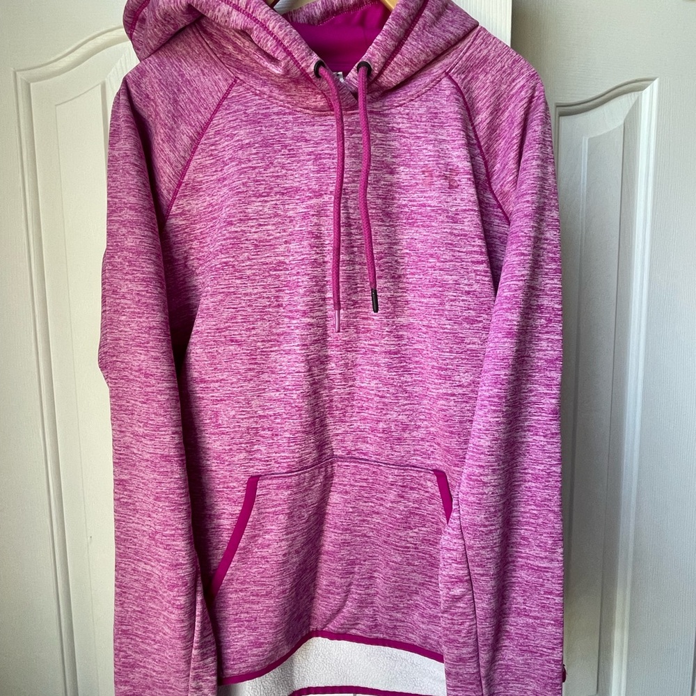 Under Armour Heathered Fuchsia Pink Hooded Pullover